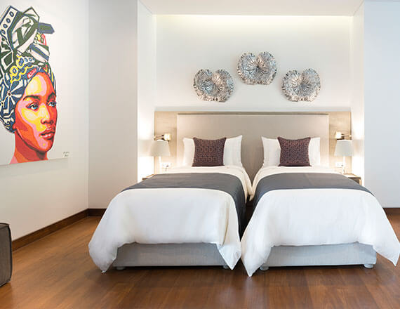 Malaiwana Duplex - Twin bedroom interior